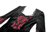 Victorian Burnout Velvet Gothic Long Dress DW1170