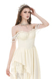 Vintage Gothic Textured Lace Irregular Strap Dress DW1172