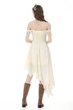 Vintage Gothic Textured Lace Irregular Strap Dress DW1172