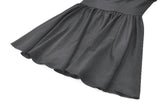 Romantic Gothic High-Neck Sheer Mesh Dress with Layered Lace Frill and Bell Sleeves DW1176