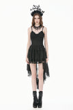 Retro Gothic Lace Camisole High-Low Ruffle Tail Dress DW1177