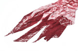 Bloody Romance - Gothic Asymmetric Tiered Dress in Red-White Tie-Dye Chiffon DW1182