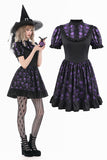 Purple Skull Whisper - Dark Lolita Dress with Skull Print  DW1183