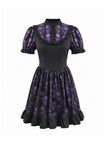 Purple Skull Whisper - Dark Lolita Dress with Skull Print  DW1183