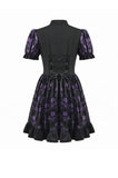 Purple Skull Whisper - Dark Lolita Dress with Skull Print  DW1183