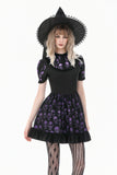 Purple Skull Whisper - Dark Lolita Dress with Skull Print  DW1183