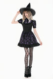 Purple Skull Whisper - Dark Lolita Dress with Skull Print  DW1183
