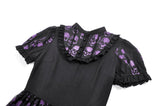 Purple Skull Whisper - Dark Lolita Dress with Skull Print  DW1183