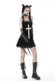 Gothic super white cross strap dress DW747