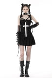 Gothic super white cross strap dress DW747