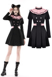 Gothic lolita pink ruffle neck princess dress DW776