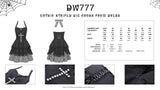 Gothic striped big cross prom dress DW777