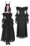 Gothic Black Tulle Feather Fantasy dress DW780