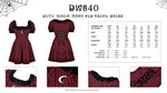Devil magic moon red check dress  DW840