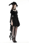 Gothic princess bell lace sleeves velvet dress DW858