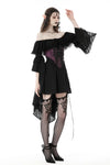 Gothic princess sleeves high low dress DW860