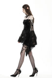 Gothic ruffle horn sleeves off-shoulder velvet dress DW864