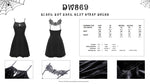 Black bat back sexy strap dress DW869