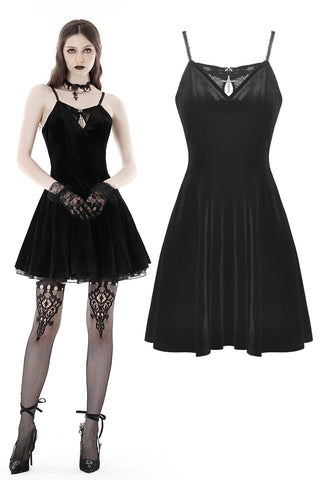 Black bat back sexy strap dress DW869