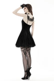 Black bat back sexy strap dress DW869