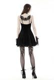 Black bat back sexy strap dress DW869