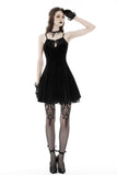 Black bat back sexy strap dress DW869