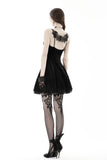 Black bat back sexy strap dress DW869