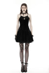 Black bat back sexy strap dress DW869