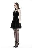 Black bat back sexy strap dress DW869