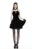 Black bat back sexy strap dress DW869