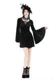 Gothic rose velvet big sleeve dress DW878