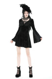 Gothic rose velvet big sleeve dress DW878