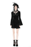 Gothic rose velvet big sleeve dress DW878