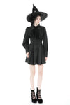 Gothic witch lace tie button dress DW888