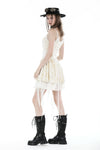 Steampunk sexy girl lace up velvet dress DW893