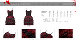 Blood red lost girl frilly dress DW895