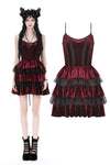 Blood red lost girl frilly dress DW895