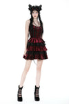 Blood red lost girl frilly dress DW895