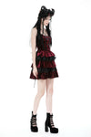 Blood red lost girl frilly dress DW895