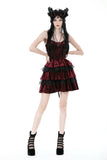 Blood red lost girl frilly dress DW895