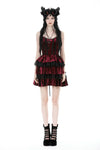 Blood red lost girl frilly dress DW895