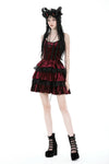 Blood red lost girl frilly dress DW895