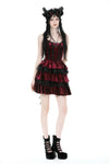 Blood red lost girl frilly dress DW895