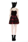 Blood red lost girl frilly dress DW895