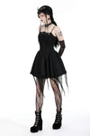 Gothic twine tied the chest strap dress DW922