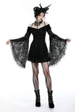 Gothic embroidered big sleeves sexy dreamy dress DW928