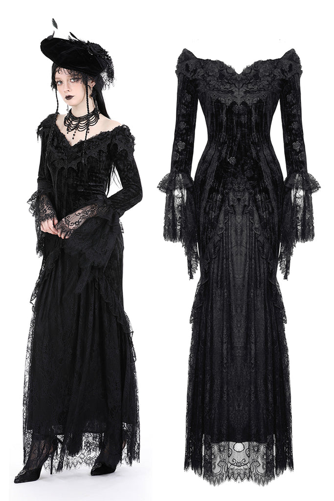 Gothic queen luxe rose sexy bodycon dress DW932 Gothlolibeauty