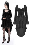Gothic retro tasseled dovetail velvet dress DW938