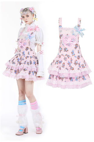 Lolita pink temptation love bear dress DW939