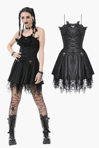 Gothic Dark Demon Pleated Dress DW997